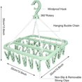 thumbnail image 2 of Sock Drying Rack, Hanging Clothes Drying Rack with 32 Windproof Pegs, Collapsible Lingerie Sock Drying Rack for Socks, Underwear, Baby Clothes, Towels, 2 of 5