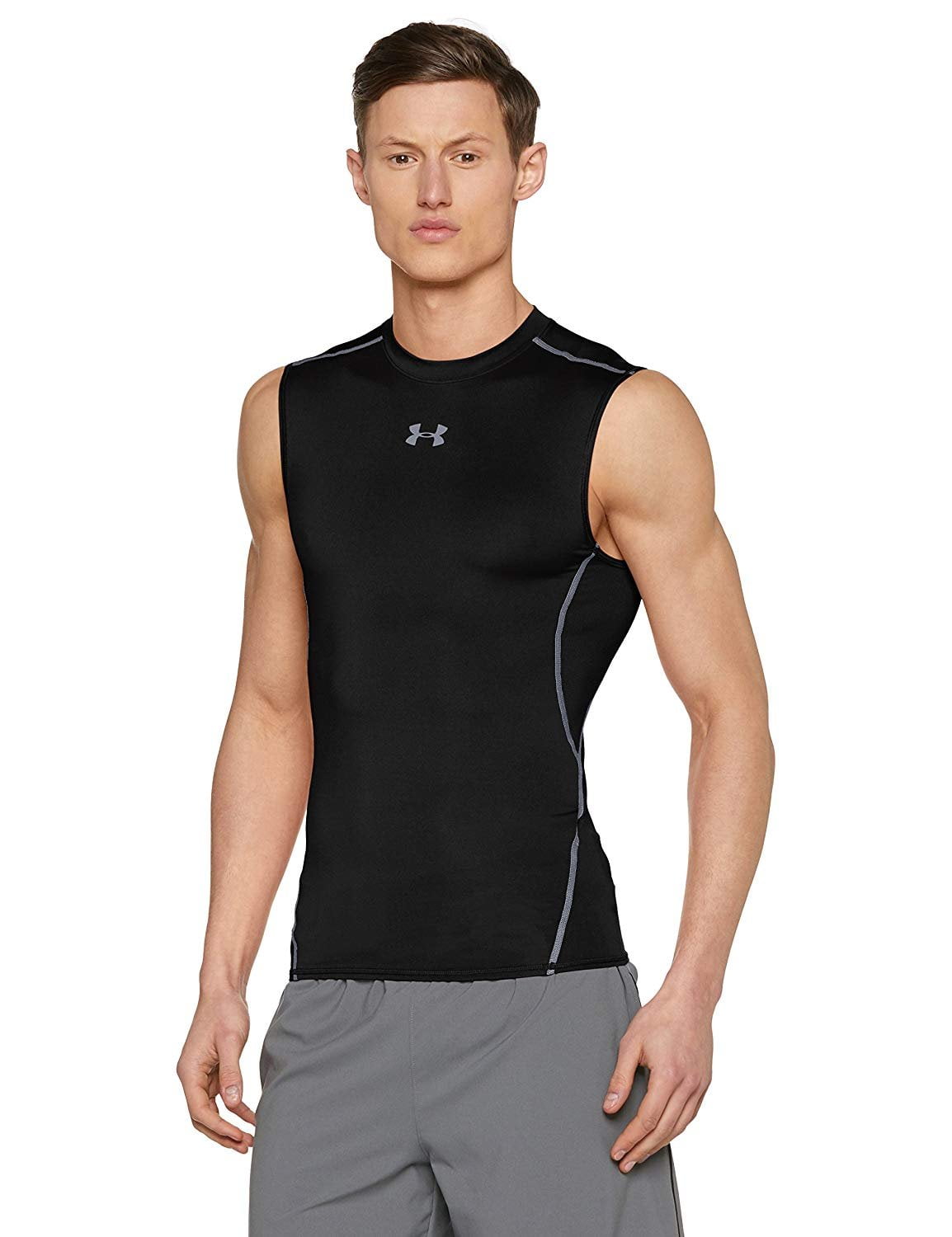 under armour men's heatgear armour compression sleeveless t shirt