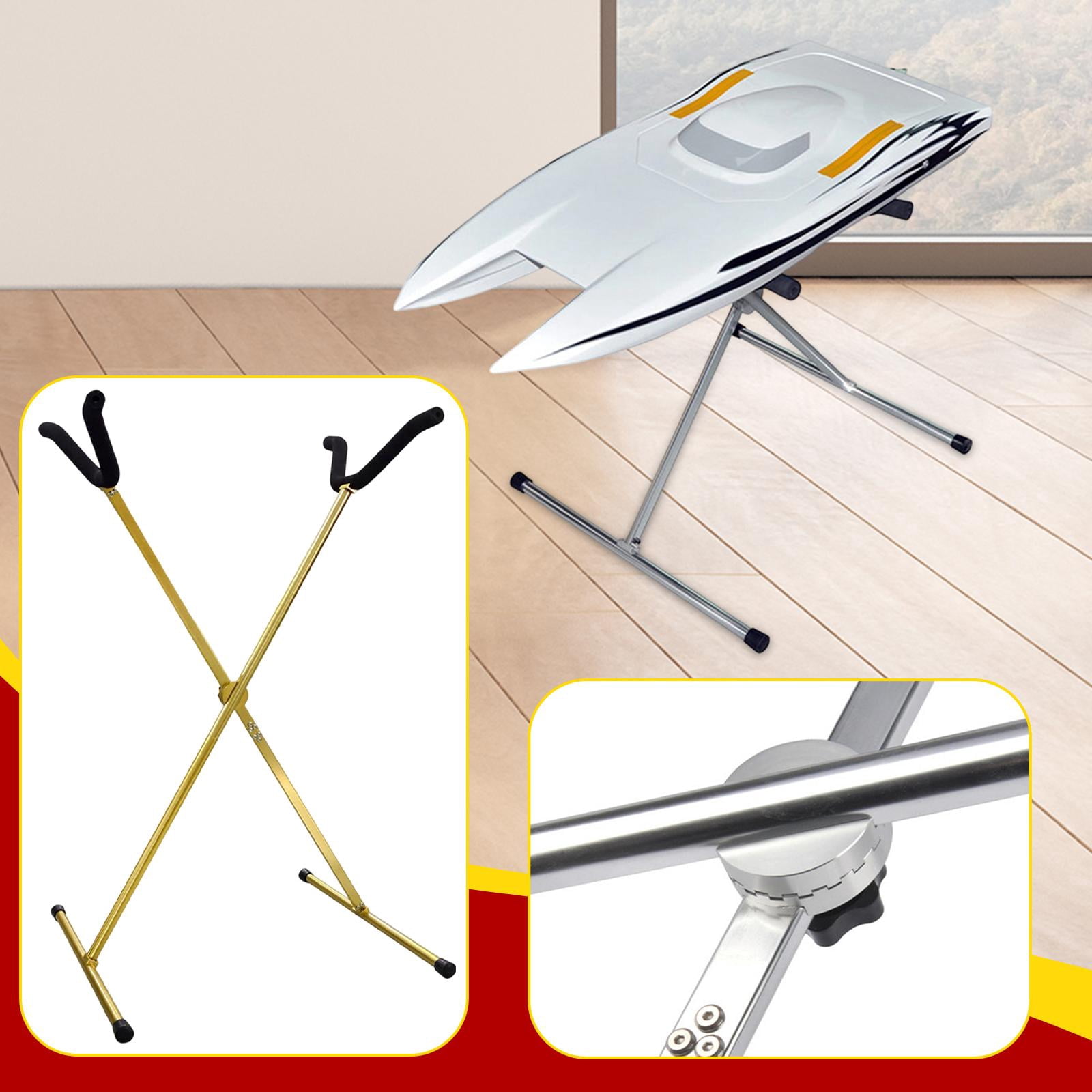 LeeQinersw RC Airplane Model Display Stand Aircraft Model Rack Multipurpose for Living Room Gold