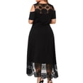 thumbnail image 5 of Gvmfive Womens Plus Size Short Sleeve Asymmetrical Maxi Dress, 5 of 8