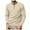 Beige, variant on European Business Men Loose Fit Long Sleeve T-Shirt Solid Color Open Neck Button Down Casual Comfortable Sports Top Men's Lightweight Crewneck Tee Tops