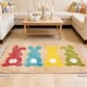 thumbnail image 1 of Tapete de conejo de Pascua | Alfombra antideslizante supersuave y acogedora para dormitorio, porche, pasillo, dormitorio | Decoración impermeable para interiores y exteriores para la primavera., 1 of 9