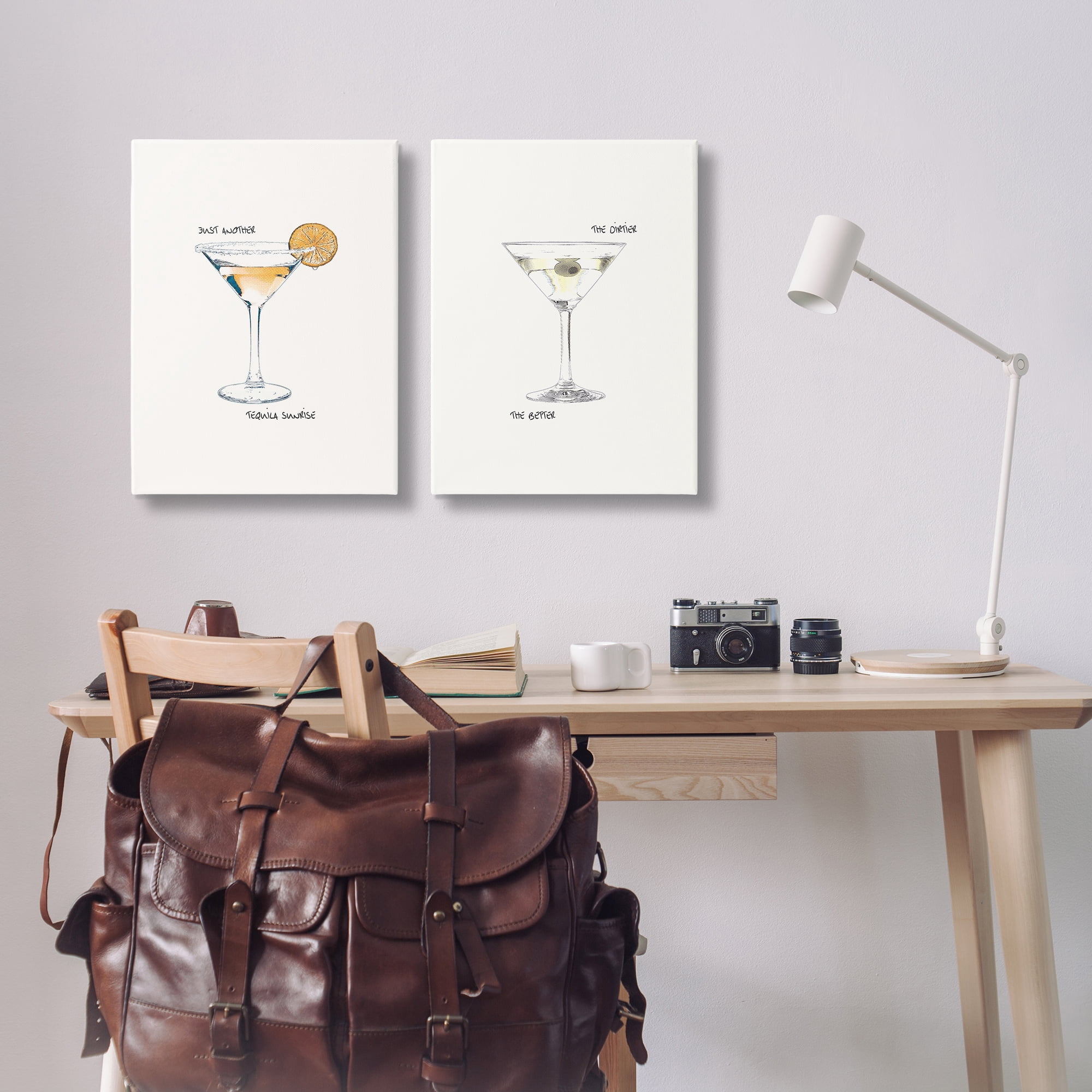 Stupell Industries Tequila Cocktails & Phrases Food & Beverage Painting Wrapped Canvas Art Print Wall Art, 20 x 30, Set of 2