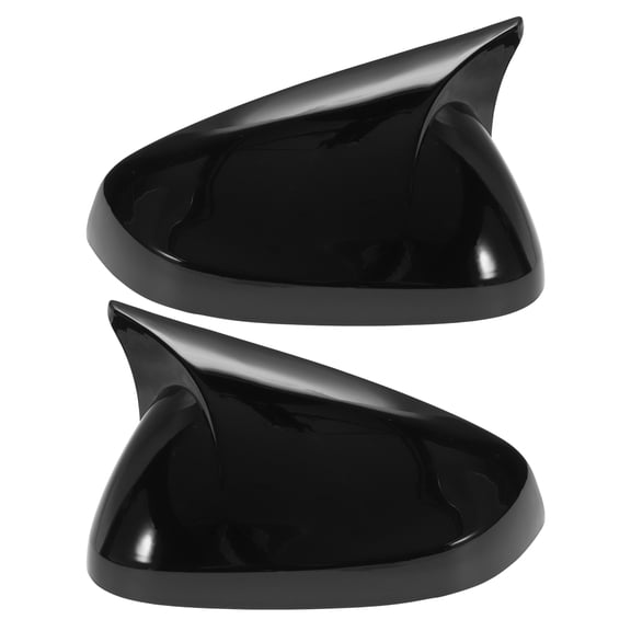 Unique Bargains 1 Pair ABS Left Right Side Mirror Cover Cap Replacement Gloss Black for Chevrolet Trax 2024-2025 Ox Horn Mirror Guard Cover