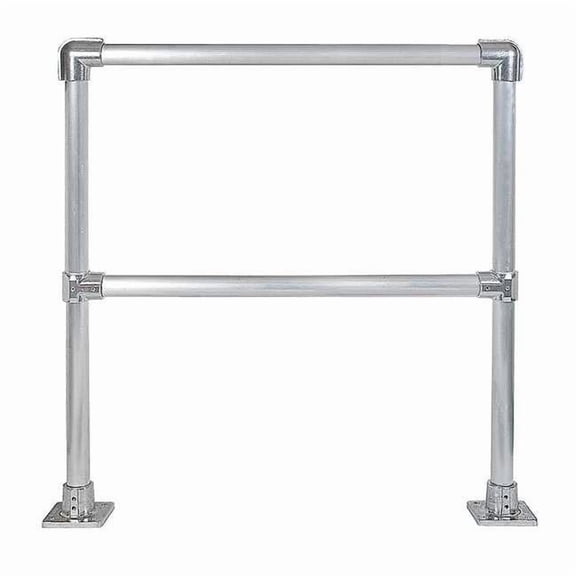 Hollaender Handrail Section,4 Ft,Aluminum Mil 50220