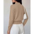 thumbnail image 3 of BTFBM Women’s Long Sleeve Sweaters Mock Neck Tops | Lightweight Knit Pullover Sweater,Basic Classic Daily Wear Fall Fashion,Winter Layer Clothes,Business Casual Outfits, 3 of 8