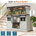 thumbnail image 6 of Magic Union 55-75 Gallon Large Fish Tank Stand, Heavy Duty Aquarium Stand w/Power Outlet and Sliding Barn Doors, Table for Fish Turtle Tank Reptile Terrarium w/Cabinet for Accessories Storage, 6 of 9