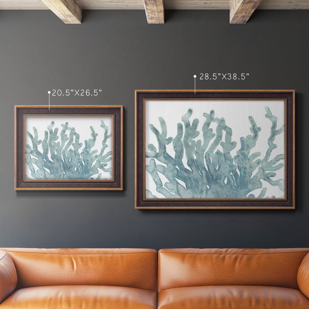 Blue Macro Coral III Premium Framed Canvas- Ready to Hang