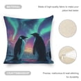 thumbnail image 4 of Penguins aurora borealis sno Linen toss pillowcase Decoration pillowcase Gift preferred 18x18" Cushion cover 2 set Sofa pillowcase Sofa bedroom living room car, 4 of 8