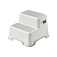 thumbnail image 2 of Toddler Two Step Stool Reinforced Ribs Sturdy Accessory Versatile Bathroom Stool Grey, 2 of 9