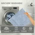 thumbnail image 6 of Home Weavers Classy Bathmat Collection 100% Cotton Bathroom Rug Set Machine Washable Bathroom Rug-17"x24", Bath Rug- 21"x34", 2 Piece Bath Rug set, Blue, 6 of 6