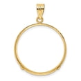 thumbnail image 4 of FJC Finejewelers 14 kt Yellow Gold Polished 25.0mm Prong Coin Bezel Pendant, 4 of 6