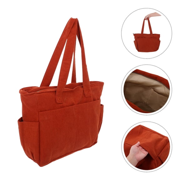OULII Orange Durable Tote Bag Large Capacity Crossbody and Handheld Options