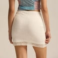 thumbnail image 5 of Fgnfyis Lace Mini Skirt Bodycon Style with Layered Lace Detail Summer Floral Short Pencil Skirt Underskirt for Fashion White L, 5 of 6