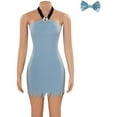 thumbnail image 2 of Women's Sexy Halter Blue Dress Costume Halloween, 2 of 7