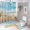 color-2, variant on Sunshine Beach Starfish Shower Curtain Set Waterproof Bathroom Toilet Seat Cover Bath Non-slip Mat Rug Carpet Bath Decor