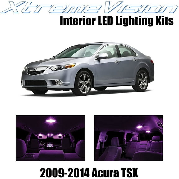XtremeVision Interior LED for Acura TSX 2009-2014 12 pcs Pink Interior LED Kit   Installation Tool