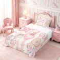 thumbnail image 3 of Manfei Kawaii Rainbow Unicorn Twin Sheets 3pcs,Dreamy Floral Dreamcatcher Bedding,1 Flat Sheet,1 Fitted Sheet and 1 Pillowcase, 3 of 6