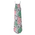 thumbnail image 7 of Sundresses for Women Casual Summer - Womens Halter Floral Casual Dresses Summer Beach Dress Sleeveless Sundress Slit Vacation Maxi Dress Spaghetti Strap, 7 of 7
