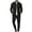 Black, variant on Men's Full Zip Polo Jacket & Drawstring Pants Set 2pcs Regular Fit Casual Sport Tracksuit with Pockets Gray
