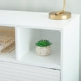 thumbnail image 3 of Powell Nixon 3-Shelf Bookcase with 2 Sliding Door Panels, Pure White, 3 of 13