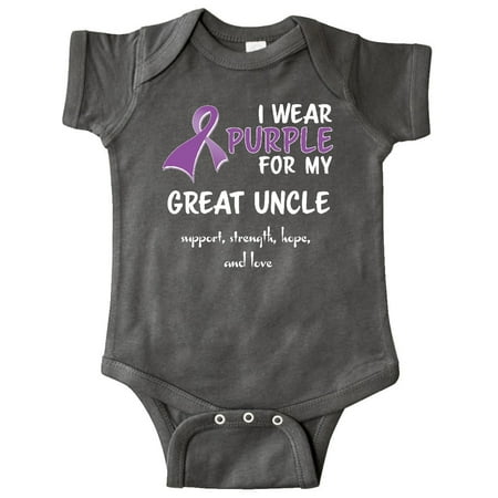 

Inktastic I Wear Purple for my Great Uncle Gift Baby Boy or Baby Girl Bodysuit