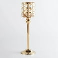 thumbnail image 3 of Crystal Candle Holder Candelabra Party Centerpiece Candlestick Home Decor L Gold, 3 of 9