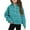 Mint Green O, variant on bbymog Crop Tops for Teen Girls Fashion Gradient Long Sleeve Sweatshirt Half Zip Turndown Pullover Top Sweatshirts Fall and Winter Casual Girls Clothes Mint Green D 5 Years