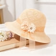 thumbnail image 2 of QASIEATN Womens Popular Sun Hats Women's Sun Protective Hat Wide Brim Breathable Openwork Foldable with Embellishments Fall Fashion Accessories, 2 of 3