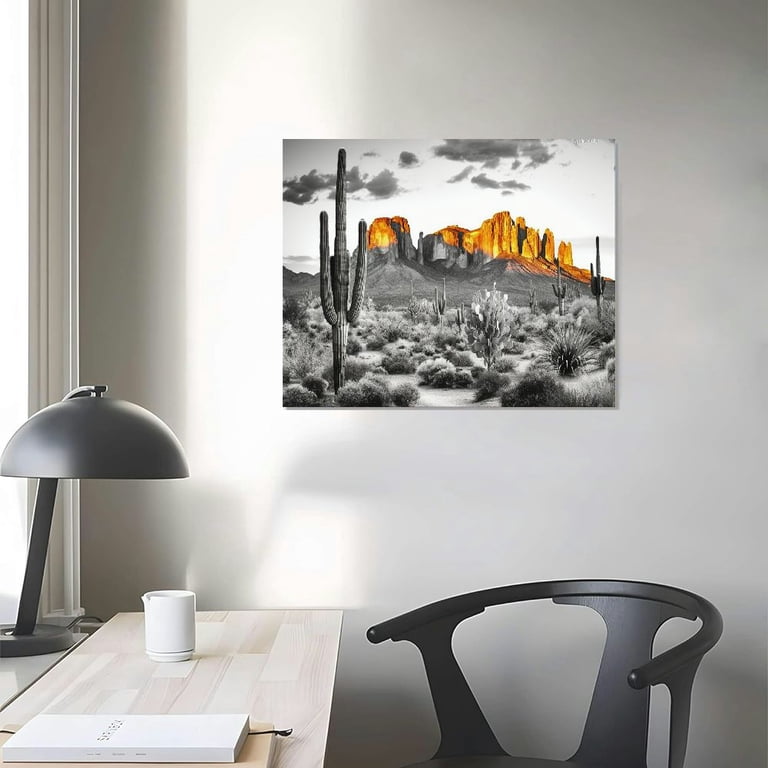 ONETECH Superstition Mountains Sunset Wall Art Arizona Western