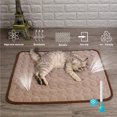 thumbnail image 2 of Dog Cooling Mat pad Pet Self Cooling Bed Mat Non Toxic Ice Silk Material Dog Mat Summer Bed Pad Blanket Sleep Ice Silk Bed Washable Soft Breathable for Cat Small Medium Large Dogs - Send Plush Toys, 2 of 8