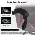 thumbnail image 4 of Gaming Chair, E-Sports Racing Chair, Ergonomic Computer Seat with Footrest and Massage, PU Bonded Leather, Moulded Sponge, 135-Degree Recline, 360-Degree Swivel for Office Gaming, Red and Black, 4 of 10