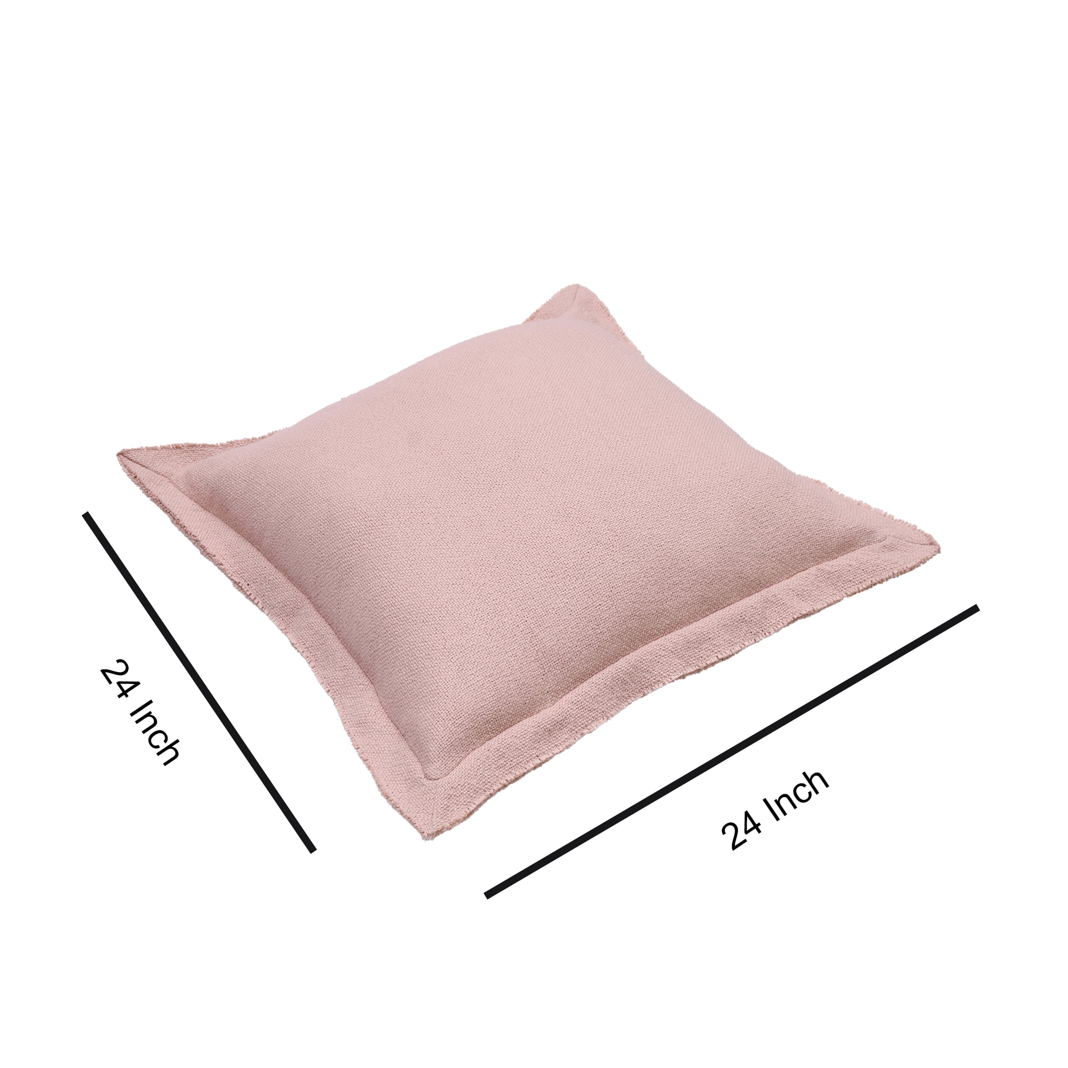 Better Homes & Gardens 24" x 24" Blake Bi-Flange Throw Pillow Cover, Antique Blush