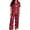 J-Wine282, variant on JAJAHO Women's Christmas Pajamas Candy Cane Print Button Down Short Sleeve 2 Piece Loungewear Sets With Pants