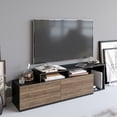 thumbnail image 5 of Nexera 58" Modern Engineered Wood TV Stand, Black & Walnut Melamine, 5 of 5