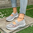 thumbnail image 3 of Orthopedic Slip on Walking Shoes for Women Comfortable Embroidered Arch Support Wide Width Work Sneakers, 3 of 8