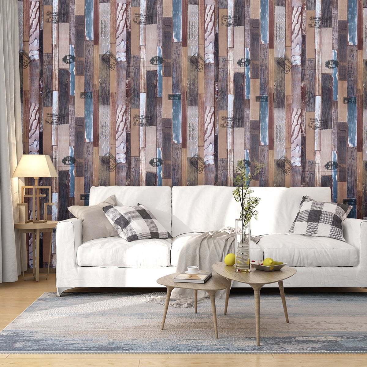 Home Cal Wood Peel And Stick Wallpaper Roll Waterproof Self