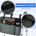 thumbnail image 4 of Walker Bag with Cup Holder for Folding Walker Rollator, Large Capacity Detachable Walker Basket Pouch, Walker Accessories Wheelchair Bag Caddy to Hang on Back for Adult Seniors Handicapped, 4 of 7
