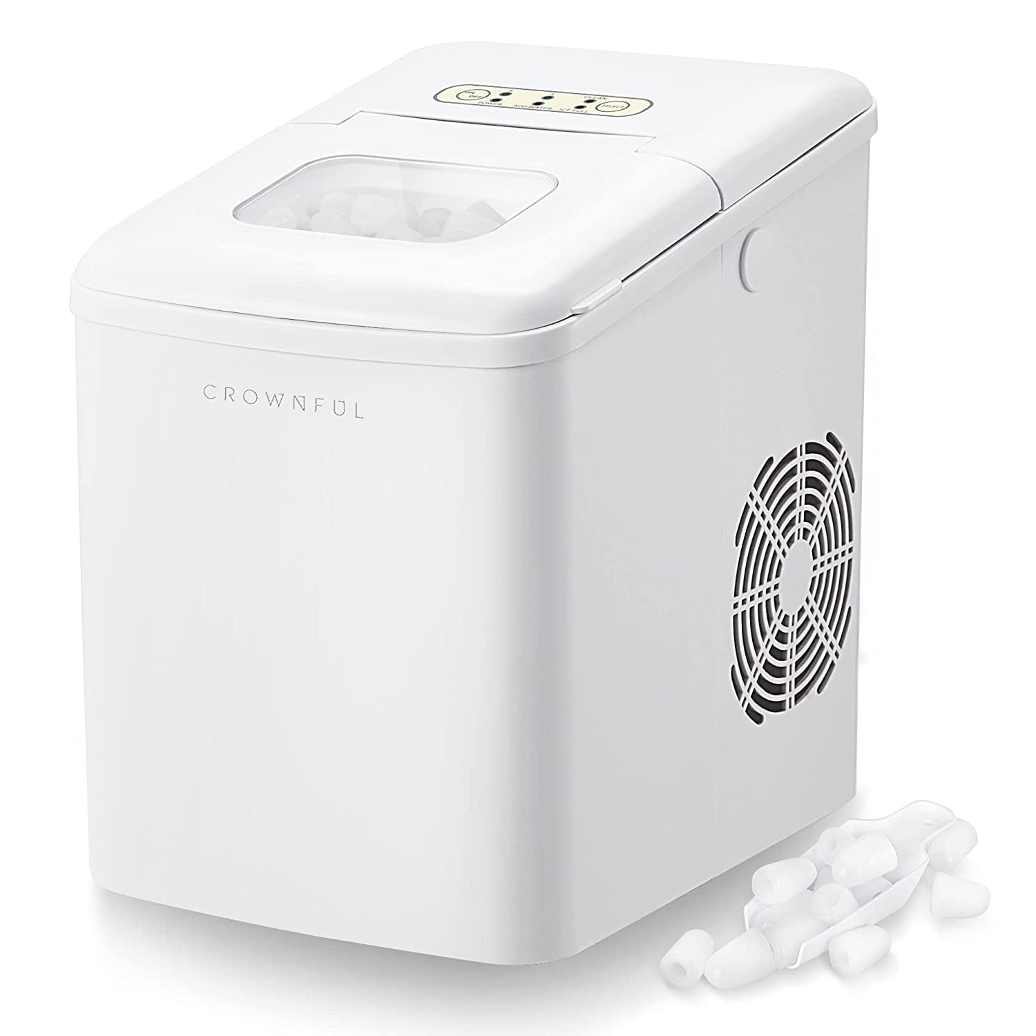 Blue Zlinke Portable Ice Maker Countertop Machine,26Lbs/24H,9 Ice Cubes Ready in 8 Minutes,2L Water Tank 