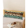 thumbnail image 2 of Turquoise Dog Paws Long Body Pillow Cover 20x60 Inch, Farmhouse Vintage Modern Green Brown Wood Decorative Pillowcase with Zipper, Microfiber Soft Breathable Long Pillowcases for Women, 2 of 9