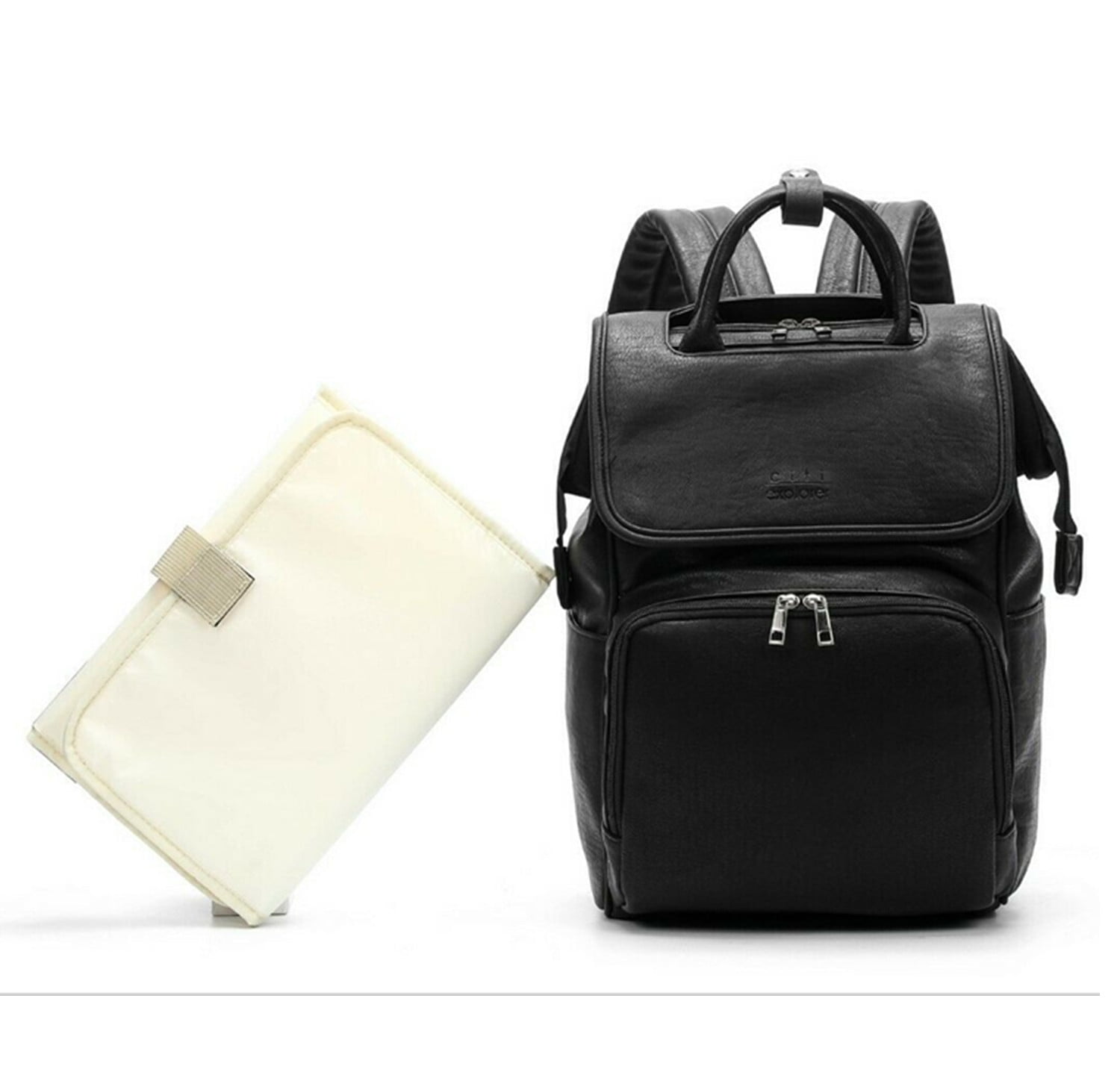 EZGO Large Capacity PU Leather Diaper Bag Black Liberia Ubuy
