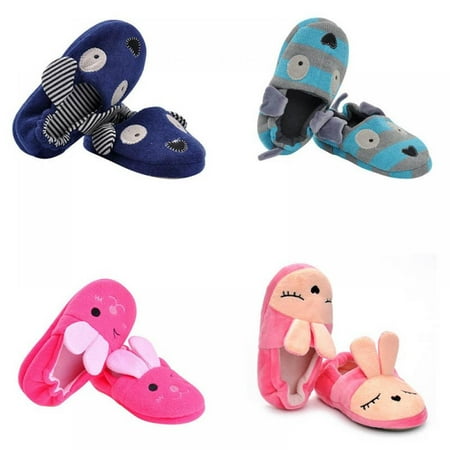 

Kids Toddler Slippers Cotton Cartoon Warm Shoes Non-Slip Rubber Sole House Socks Shoes for Boys Girls
