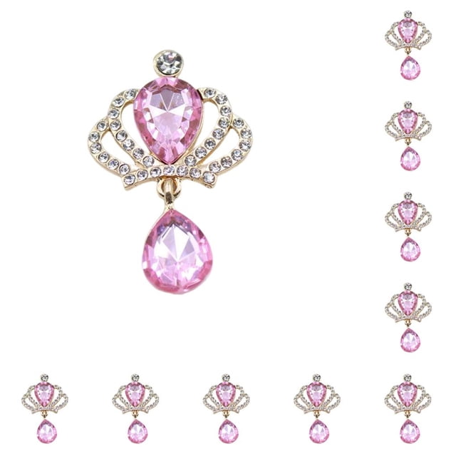 Qarigey 10 Uds. De botones a presión de diamantes de imitación a la moda, colgantes dorados para disfraces DIY, broche para decoración de Ropa, zapatos y accesorios Miscelánea Tipo 10