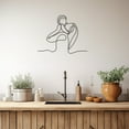 thumbnail image 3 of LaModaHome Exclusive A Mother With Her Baby In Her Arms Silhouette Drawn With Metal Wall Art Lining Technique – Durable & Artistic Metal Wall Art for Home and Office Decor, 3 of 5