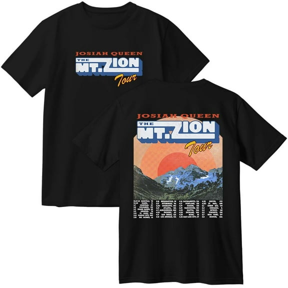 Josiah Queen The Mt. Zion Tour Merch Cotton T-Shirt Women Men Fashion Crewneck Short Sleeve Tee