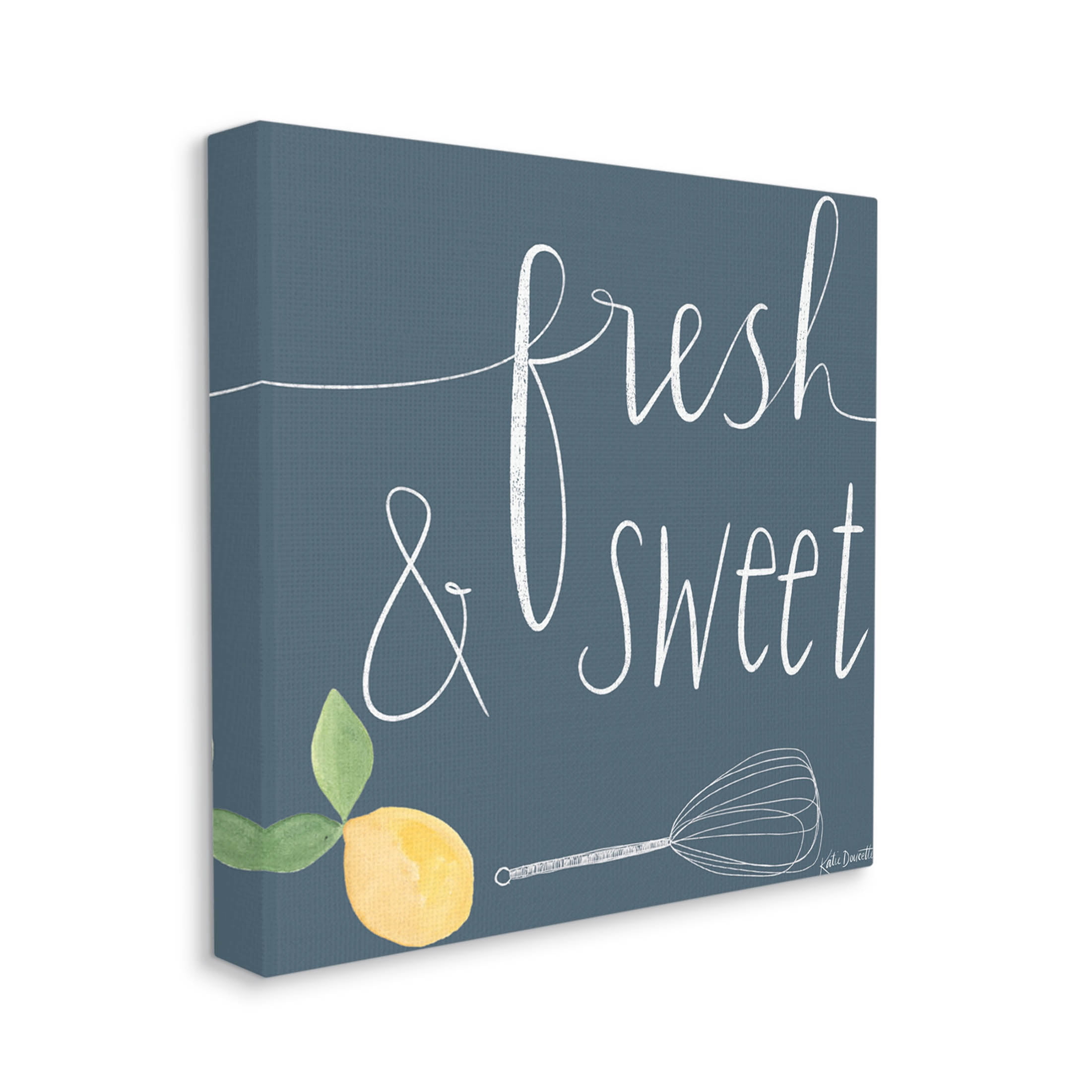 Stupell Industries Fresh & Sweet Citrus Fruit Cooking Graphic Art Gallery Wrapped Canvas Print Wall Art, Design by Katie Doucette