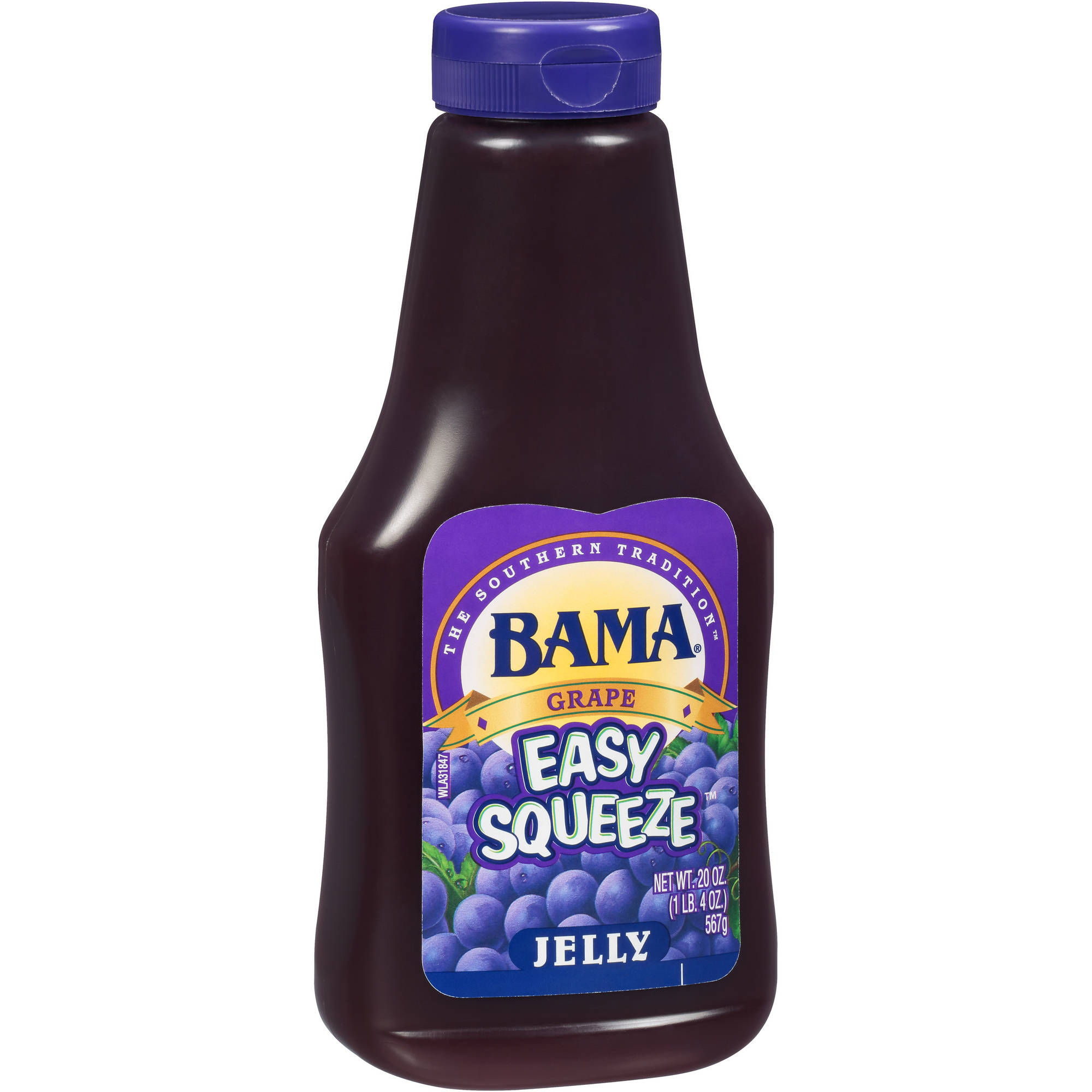 (4 Pack) Bama Easy Squeeze Grape Jelly, 20 oz