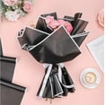 thumbnail image 4 of Topboutique 10 Sheet Bouquet Wrapping Papers Black White Flower Packaging Paper Waterproof Floral Paper DIY Florist Supplies for Birthday Christmas Valentine's Day Graduation, 4 of 7