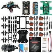 Quadruped Robot Kit , Open Source Programming Robot, App Remote Control, Walking Crawling Twisting Servo STEM Project,for Engineers, Geeks, Students