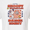 thumbnail image 3 of Peanuts - Snoopy And Woodstock Dance Night - Juniors Cropped Cotton Blend T-Shirt, 3 of 6
